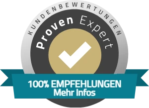 ProvenExpert Qualitätssiegel - 100% Empfehlungen